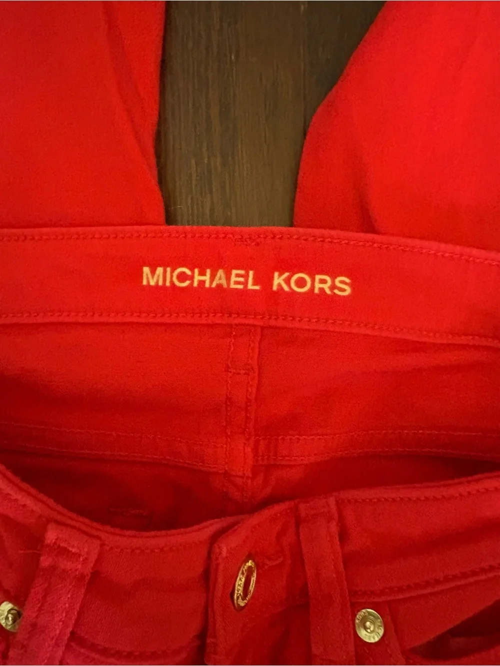 Michael Kors Bright Red Slim Jeans